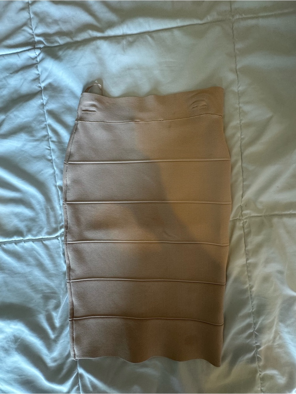 BCBGMaxAzria Beige Bandage Pencil Skirt
